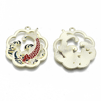 Chinese Style Alloy Pendants X-RESI-R431-13-RS-1