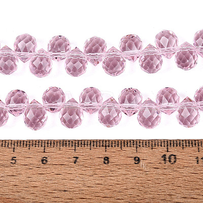 Transparent Glass Beads Strands GLAA-Q116-01A-B02-1