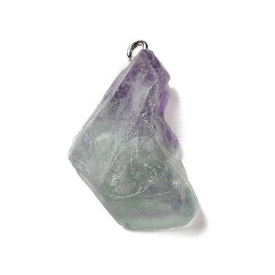 Raw Rough Natural Colorful Fluorite Pendants G-A028-01A-1