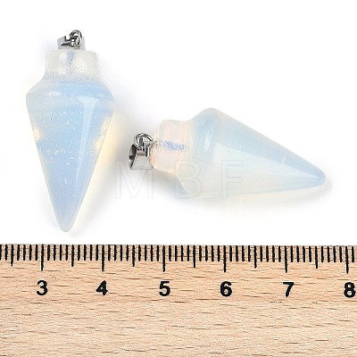 Opalite Gemstone Pointed Pendants G-K384-01P-06-1