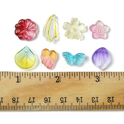 80Pcs 8 Colors Electroplate Transparent Glass Beads EGLA-FS0001-39-1