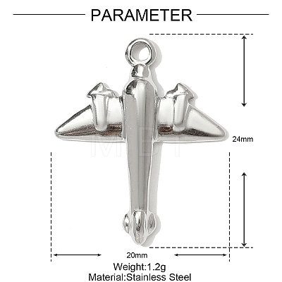 304 Stainless Steel Pendants STAS-OY001-14P-1