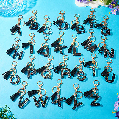 1Pc Resin Letter Keychains KEYC-TADJ0001-09Y-1