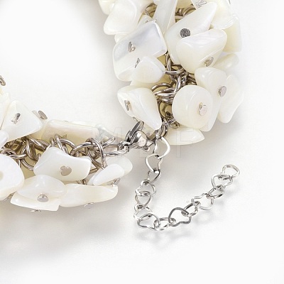 Natural Spiral Shell Beads Jewelry Sets SJEW-JS01010-1