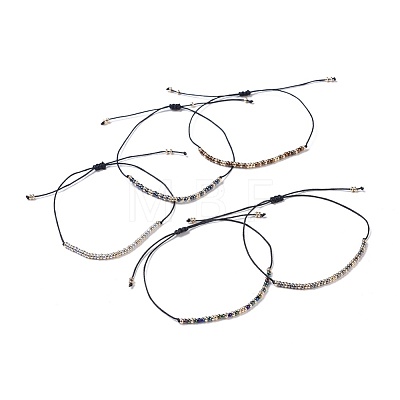 Nylon Thread Braided Beads Bracelets BJEW-JB04349-M-1