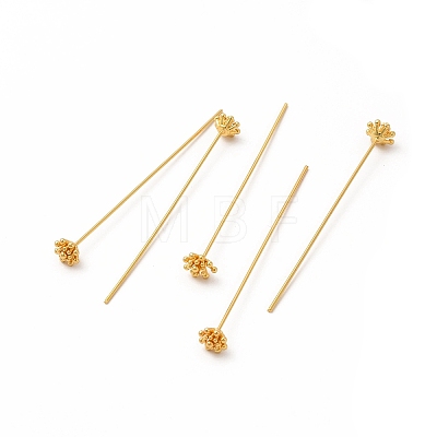 Brass Flower Head Pins LS-KK-A178-09G-1