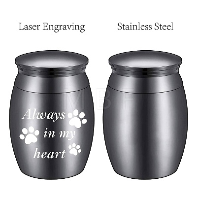 CREATCABIN Stainless Steel Cremation Urn AJEW-CN0001-89C-1