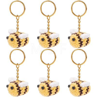  DIY 3D Bee Charm Keychain Making Kit DIY-NB0007-27-1