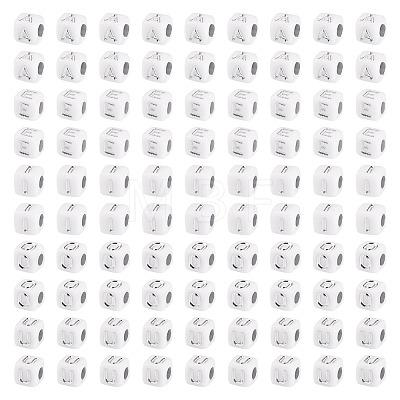 500Pcs 5 Styles Opaque Acrylic Beads OACR-TA0003-45-1