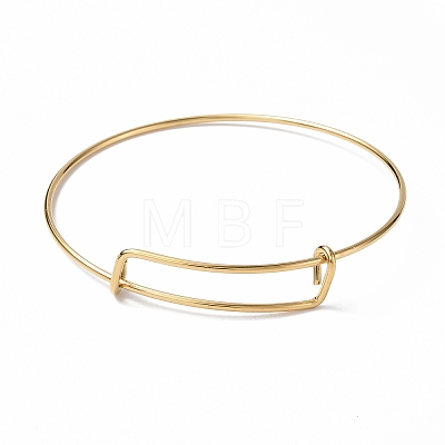 Ion Plating(IP) Adjustable 304 Stainless Steel Wire Bangle Making MAK-F286-03G-1