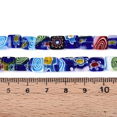 Handmade Millefiori Lampwork Beads Strands LAMP-T021-30A-1
