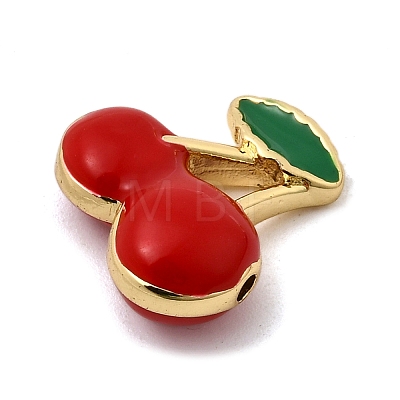 Brass Enamel Beads KK-I360-003G-01B-1