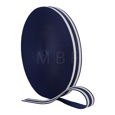 10Yards Polyester Stripe Ribbon OCOR-NB0002-91B-1