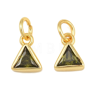 Brass Pave Cubic Zirconia Charms CU-CBA3D67-10G-09-1