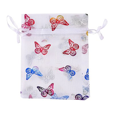 Rectangle Printed Organza Drawstring Bags LS-CON-PW0001-057A-1
