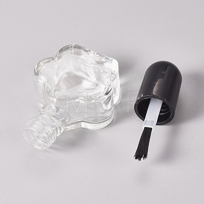 Transparent Glass Nail Polish Empty Bottle MRMJ-WH0058-02A-1