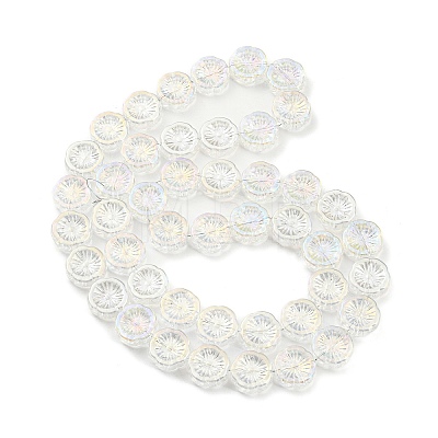 AB Color Plated Electroplate Glass Transparent Beads Strands X-EGLA-G037-10A-AB02-1