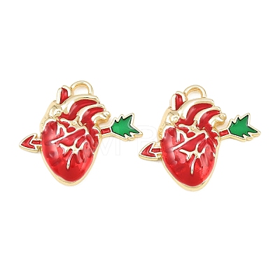 Rack Plating Alloy Enamel Pendants AL-CBA2B10-01G-04-1