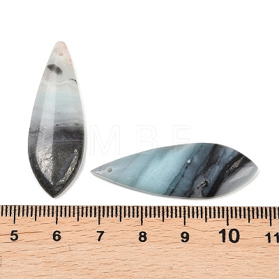 Natural Flower Amazonite Pendants G-K381-16C-1