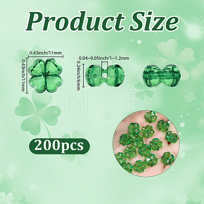 200Pcs Transparent Acrylic Beads OACR-SP0002-40A-1