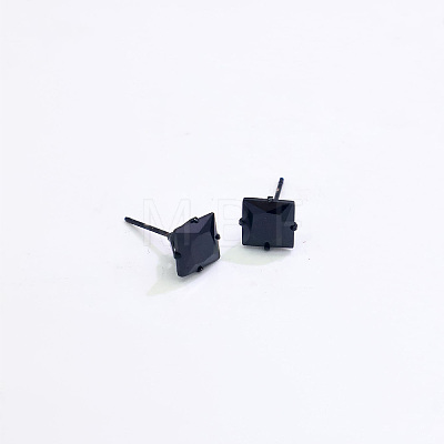 Geometric Square 304 Stainless Steel Stud Earrings for Women YP6314-2-1
