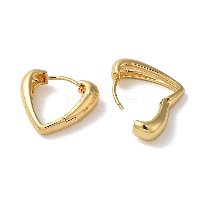 Rack Plating Brass Heart Hoop Earrings EJEW-L224-63G-1