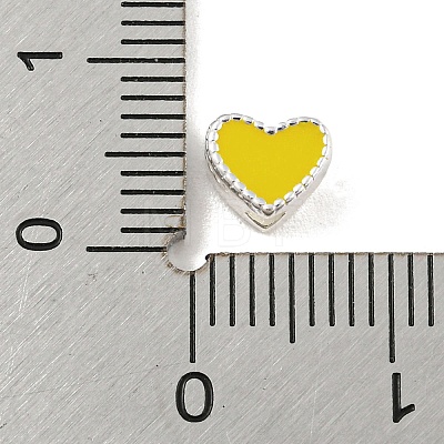 Heart Shape Silver 925 Sterling Silver Beads STER-A031-02B-1