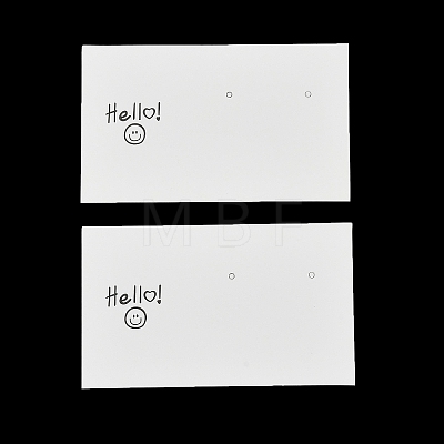 Smiling Face Paper Earrings Necklace Display Cards FIND-T072-01C-04-1