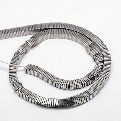 Electroplate Non-magnetic Synthetic Hematite Heishi Beads Strands X-G-J171A-4x4mm-02-1