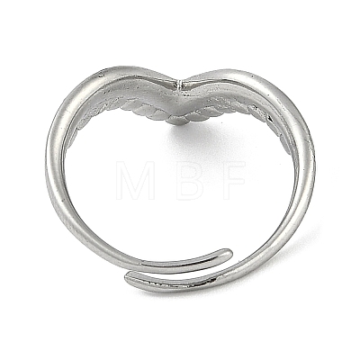 304 Stainless Steel Ring with Rhinestones RJEW-D083-07P-1