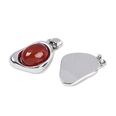 Natural Carnelian(Dyed & Heated) Pendants KK-U043-52P-02-1