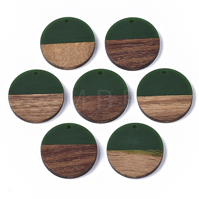 Resin & Wood Pendants RESI-S358-02B-22-1