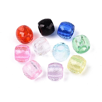 Transparent Acrylic European Beads OACR-Q200-09-1