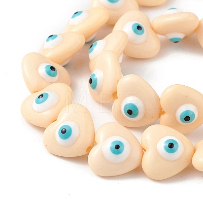Evil Eye Resin Beads Strands RESI-F040-01E-1