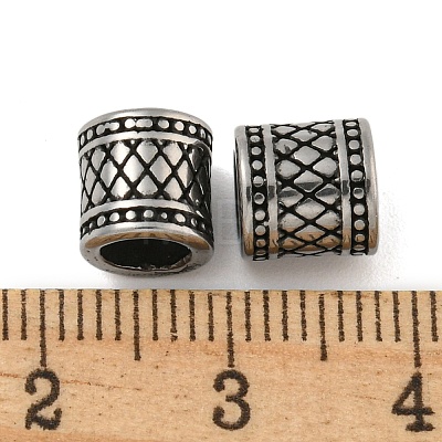 Retro 304 Stainless Steel European Beads STAS-B071-03AS-1