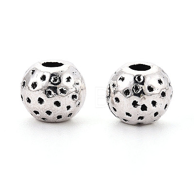 Textured Tibetan Style Alloy Beads PALLOY-T093-31AS-1