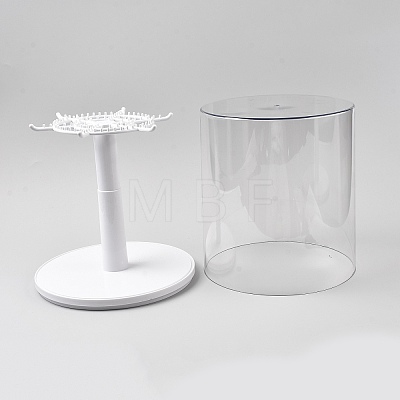 Rotatable ABS & PET Action Figures Display Cases ODIS-WH0086-219B-1