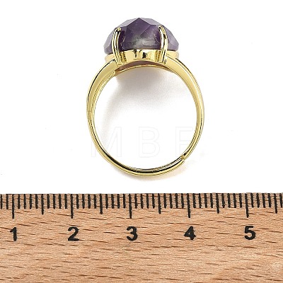Brass Cuff Open Rings RJEW-D347-04G-15-1