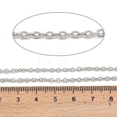 Non-Tarnish 3.28 Feet 304 Stainless Steel Cable Chains X-CHS-R008-10-1