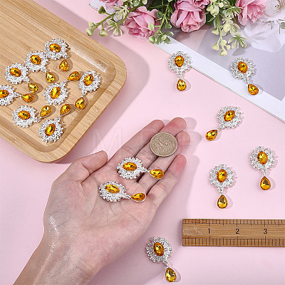 16Pcs Alloy Rhinestone Cabochons ALRI-FG0001-05E-1