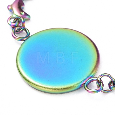 Rainbow Color 304 Stainless Steel Bracelet Making STAS-L248-003M-1