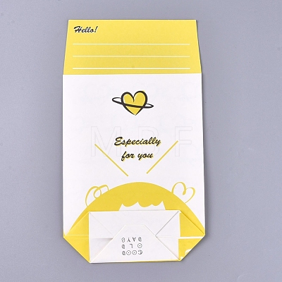 Gril Pattern Carton Paper Gift Treat Bags DIY-I029-08A-1