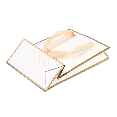 Rectangle Paper Bags with Ribbon Handles CARB-L011-01B-01-1