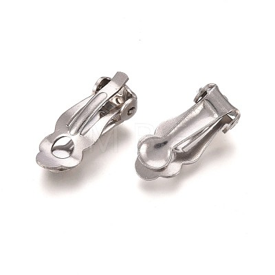 304 Stainless Steel Clip-On Earrings Findings STAS-Q185-01-1