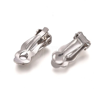 Tarnish Resistant 304 Stainless Steel Clip-On Earrings Findings STAS-Q185-01-1