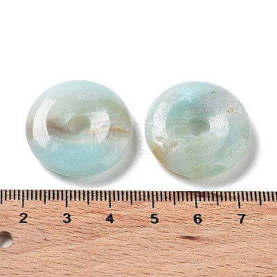 Natural Flower Amazonite China Safety Buckle Pendants G-M419-01A-1