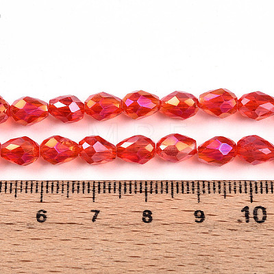 Transparent Electroplate Glass Beads Strands EGLA-N013-T6mm-B29-1