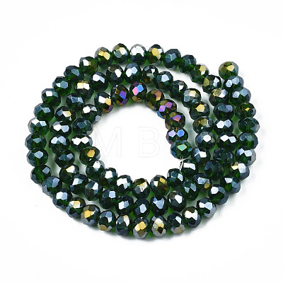 Electroplate Glass Beads Strands EGLA-A034-T6mm-B28-1