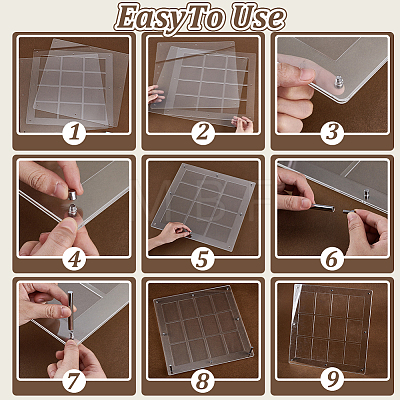 PVC Desktop Sport Card Organizer Holders AJEW-WH0248-918C-1