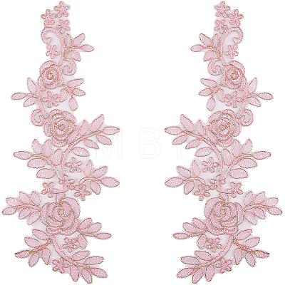 Flower Polyester Embroidery Lace Appliques DIY-WH20011-03C-1